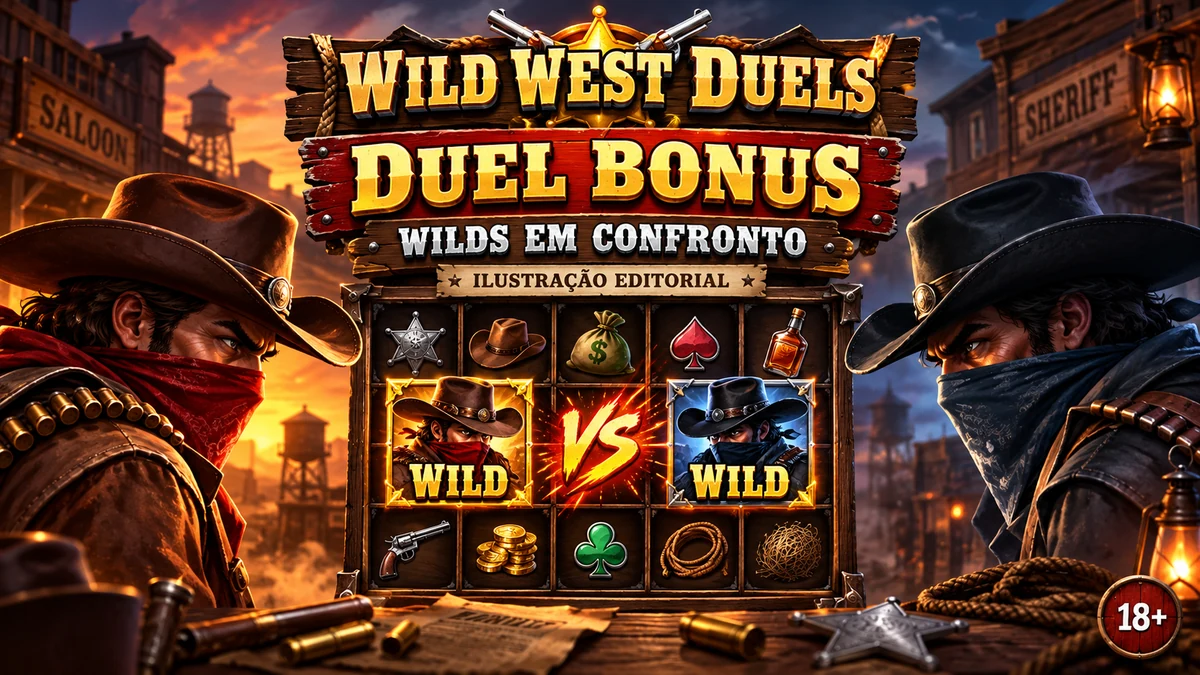 Cena editorial do Duel Bonus com wilds em uma grade 5x5