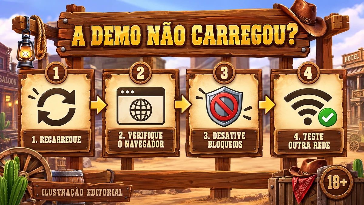 Fluxo de diagnóstico para uma demo do Wild West Duels que não carrega